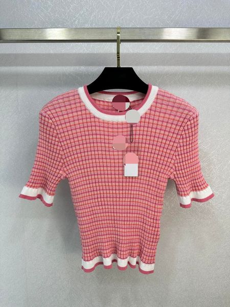 521 l 2023 summer sweaters women's pullover sweater pink black white striped crew neck short sleeve brand same style women's weila, White;black
521 l 2023 summer sweaters women's pullover sweater pink black white striped crew neck short sleeve brand same style women's weila, White;black
