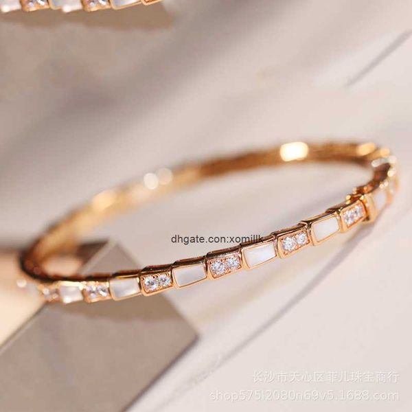 designer luxury belgary brand bracelet rose gold white shell inlaid diamond snake bone bracelet jewelry open bracelet v metalwork, Black
designer luxury belgary brand bracelet rose gold white shell inlaid diamond snake bone bracelet jewelry open bracelet v metalwork, Black