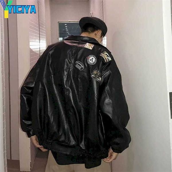 yiciya leather jacket male handsome bomb street motorcycle clothing spring autumn loose korean baseball uniform casual, Black;brown
yiciya leather jacket male handsome bomb street motorcycle clothing spring autumn loose korean baseball uniform casual, Black;brown