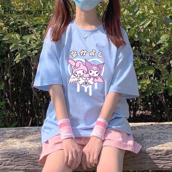 t-shirt cotton summer oversized women tshirt cartoon lolita girls tee kawaii anime t shirt casual harajuku vintage clothes 90s, White
t-shirt cotton summer oversized women tshirt cartoon lolita girls tee kawaii anime t shirt casual harajuku vintage clothes 90s, White