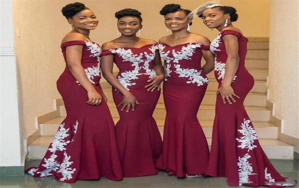 south african elegant burgundy bridesmaid dresses lace appliques off shoulder mermaid maid of honor dress long prom gown even wear7733209, White;pink
south african elegant burgundy bridesmaid dresses lace appliques off shoulder mermaid maid of honor dress long prom gown even wear7733209, White;pink