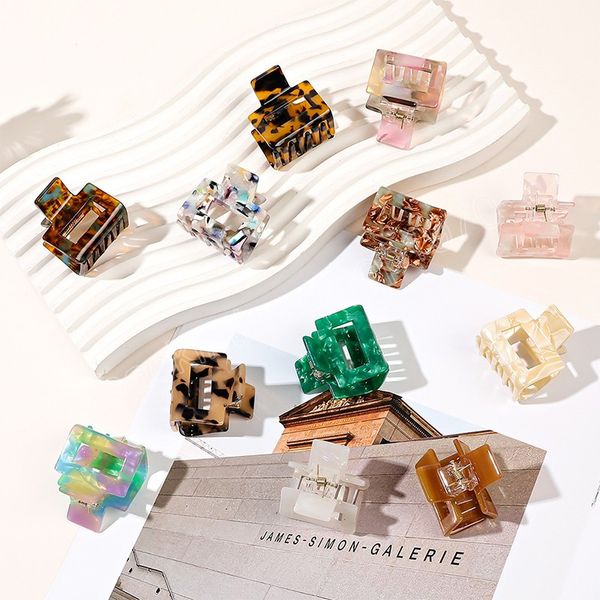 korean vintage women 3.5cm small hairpins acrylic tortoise-shell square crab hair claw clips for girls accessories ins, Slivery;white
korean vintage women 3.5cm small hairpins acrylic tortoise-shell square crab hair claw clips for girls accessories ins, Slivery;white