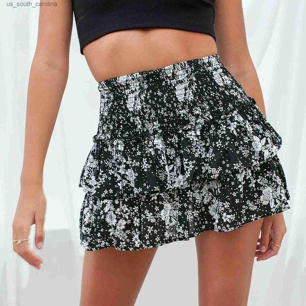 skirts summer floral print boho mini skirt for women bandage fashion high waist frills short skirt female casual pleated skirts l230522, Black
skirts summer floral print boho mini skirt for women bandage fashion high waist frills short skirt female casual pleated skirts l230522, Black