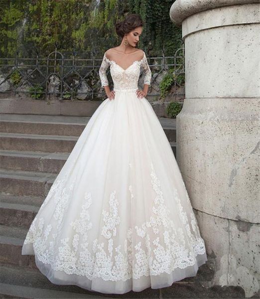 off the shoulder long sleeves wedding dress tulle vneck backless pearls belt appliqes lace ball gown court train custom bridal go3774611, White
off the shoulder long sleeves wedding dress tulle vneck backless pearls belt appliqes lace ball gown court train custom bridal go3774611, White
