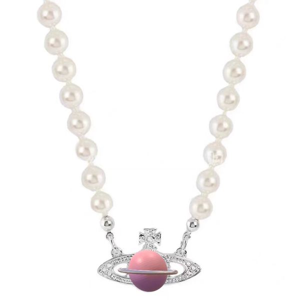 designer luxury brand fashion diamond classic saturn-shaped vintage pearl collarbone necklace, Silver
designer luxury brand fashion diamond classic saturn-shaped vintage pearl collarbone necklace, Silver