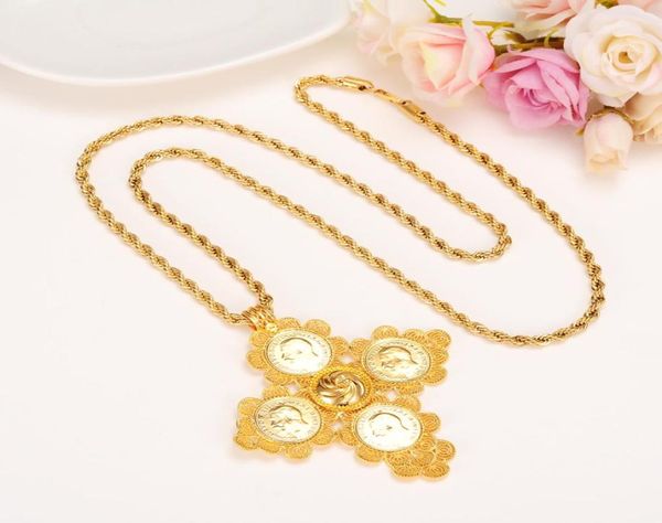 14k solid gold finish rope chain hip hop necklace 5mm thick 30quot long big coin cross gemstone pendants ruby cz jewelry the one2581929, Black
14k solid gold finish rope chain hip hop necklace 5mm thick 30quot long big coin cross gemstone pendants ruby cz jewelry the one2581929, Black