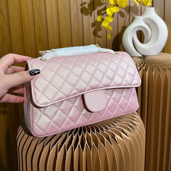 c cf iridescent pink womens white yellow shoulder bags classic double flap quilted diamond lattice purse gold metal hardware matelasse chain
c cf iridescent pink womens white yellow shoulder bags classic double flap quilted diamond lattice purse gold metal hardware matelasse chain