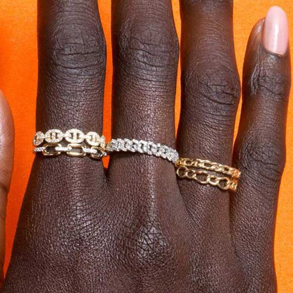 band rings simple cuban link chain dainty rings for women teens gold color aesthetic iced out zircon stacking matching design rings jewelry, Silver
band rings simple cuban link chain dainty rings for women teens gold color aesthetic iced out zircon stacking matching design rings jewelry, Silver