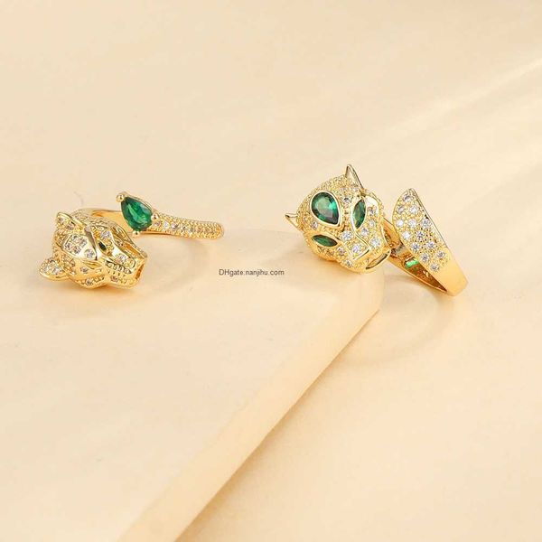 designer luxury cait brand tier fashion micro set zircon leopard copper plated 18k true gold personalized new ring, Silver
designer luxury cait brand tier fashion micro set zircon leopard copper plated 18k true gold personalized new ring, Silver