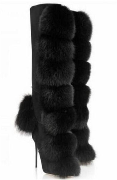 women luxurious fashion round toe black suede leather fur knee high stiletto thin heel boots charming long high heel boots4182700
women luxurious fashion round toe black suede leather fur knee high stiletto thin heel boots charming long high heel boots4182700