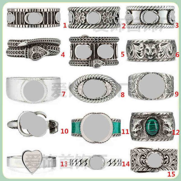 2023 new designer jewelry bracelet necklace ring accessories interlocking series personalized antique snake head men women with same couple, Silver
2023 new designer jewelry bracelet necklace ring accessories interlocking series personalized antique snake head men women with same couple, Silver