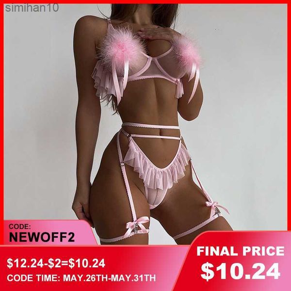 briefs panties ellolace feather lingerie light pink ruffle hollow thongs sissy erotic outfits seamless set woman 3 pieces fairy intimate l23, Red;black
briefs panties ellolace feather lingerie light pink ruffle hollow thongs sissy erotic outfits seamless set woman 3 pieces fairy intimate l23, Red;black