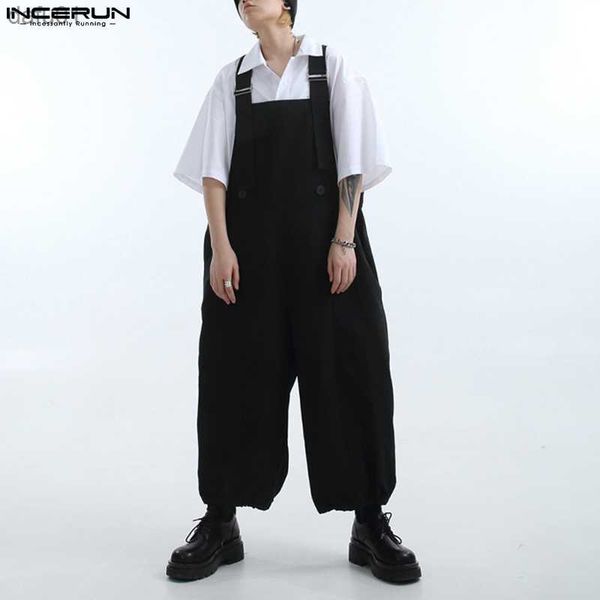men's pants 2023 men jumpsuits solid color loose korean casual wide leg straps rompers streetwear fashion leisure men overalls s-5xl in, Black
men's pants 2023 men jumpsuits solid color loose korean casual wide leg straps rompers streetwear fashion leisure men overalls s-5xl in, Black