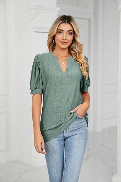 summer women's clothing vneck bubble puff sleeve women blouse hollow out loose casual tshirt ii, White
summer women's clothing vneck bubble puff sleeve women blouse hollow out loose casual tshirt ii, White