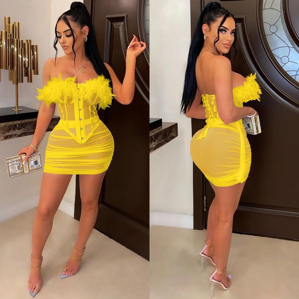 dress wishyear feather mesh see through corset and skirt 2 piece outfits for women birthday party night club white dress sets
dress wishyear feather mesh see through corset and skirt 2 piece outfits for women birthday party night club white dress sets
