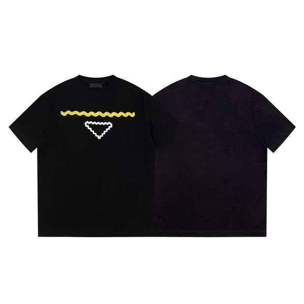 23 ss new man t shirts embroidery tees wave curve triangle loose short sleeve t-shirt women polos xs to, White;black
23 ss new man t shirts embroidery tees wave curve triangle loose short sleeve t-shirt women polos xs to, White;black