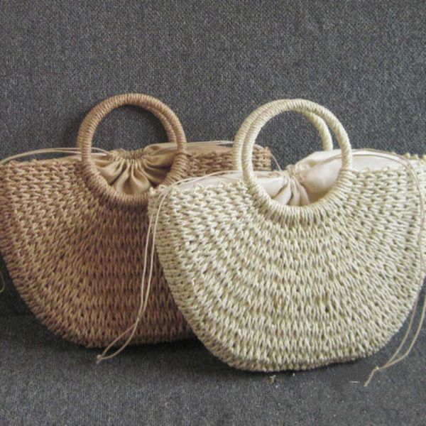 handle summer handmade bags for women beach weaving ladies straw shaped bag wrapped moon handbags totes
handle summer handmade bags for women beach weaving ladies straw shaped bag wrapped moon handbags totes