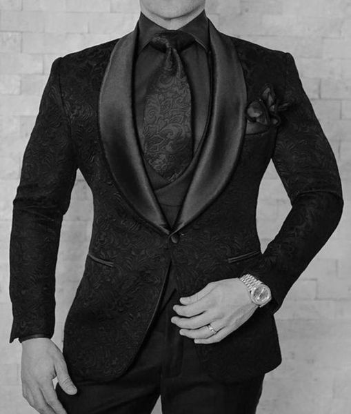 one button black paisley groom tuxedos shawl lapel groomsmen man suits mens wedding suitsjacketpantsvesttie7984497, Black;gray
one button black paisley groom tuxedos shawl lapel groomsmen man suits mens wedding suitsjacketpantsvesttie7984497, Black;gray