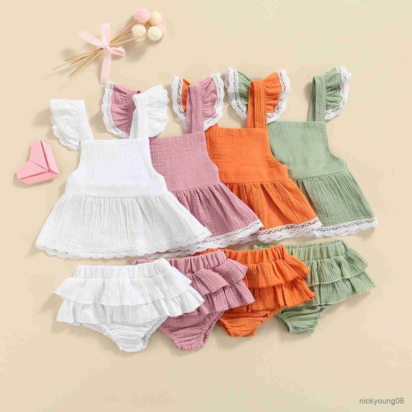 clothing sets baby summer newborn kids girls clothes solid color sleeveless tank ruffle shorts 2pcs outfits set, White
clothing sets baby summer newborn kids girls clothes solid color sleeveless tank ruffle shorts 2pcs outfits set, White