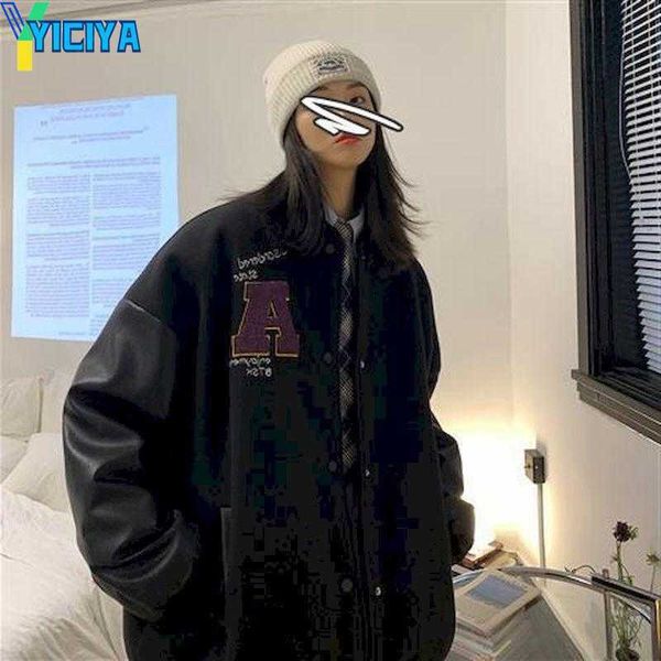 yiciya men's jackets fonekie pu leather jacket men winter loose korean thicken baseball uniform coat casual woolen handsome fashion men, Black;brown
yiciya men's jackets fonekie pu leather jacket men winter loose korean thicken baseball uniform coat casual woolen handsome fashion men, Black;brown