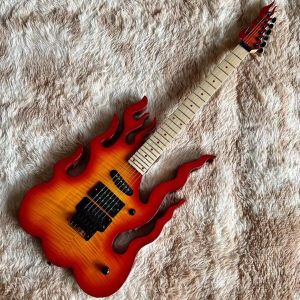 fire shape electric guitar sunburst color tiger flame maple guitarra handmade 6 stings guitar
fire shape electric guitar sunburst color tiger flame maple guitarra handmade 6 stings guitar