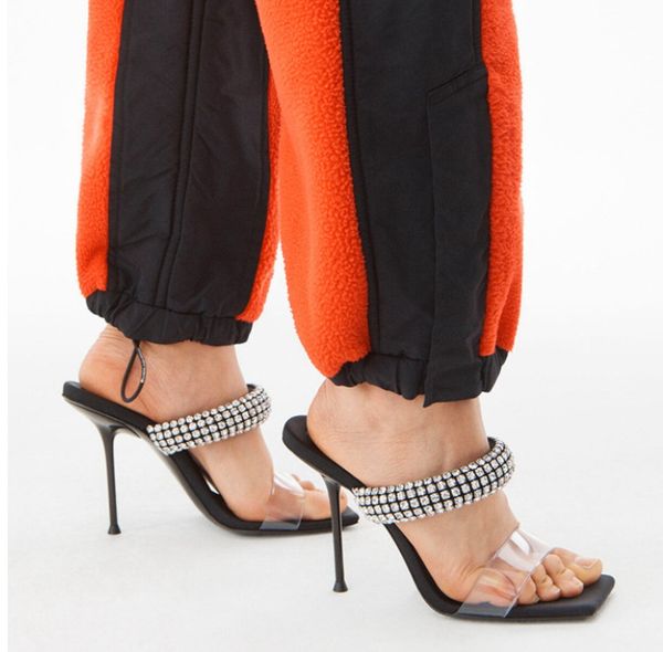 2023 women's european and american brand designer rhinestone shaped high heels banquet sandals and slippers, Black
2023 women's european and american brand designer rhinestone shaped high heels banquet sandals and slippers, Black