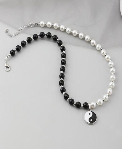 chokers round pearl beads yin yang taichi pendant stainless steel chain necklace couple jewelry women mens7823656, Golden;silver
chokers round pearl beads yin yang taichi pendant stainless steel chain necklace couple jewelry women mens7823656, Golden;silver