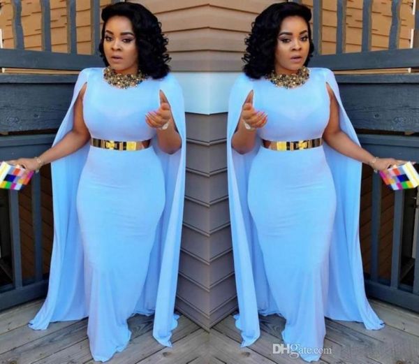 light blue plus size cape style evening dresses 2017 sheath floor length evening gowns aso ebi south african women formal party dr6798600, Black;red
light blue plus size cape style evening dresses 2017 sheath floor length evening gowns aso ebi south african women formal party dr6798600, Black;red