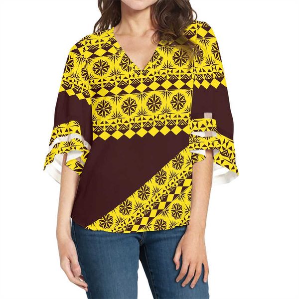 clothing polynesian tribal samoan island style shirts blue tapa flower print custom half elbow sleeve plus size women's clothing al, White
clothing polynesian tribal samoan island style shirts blue tapa flower print custom half elbow sleeve plus size women's clothing al, White