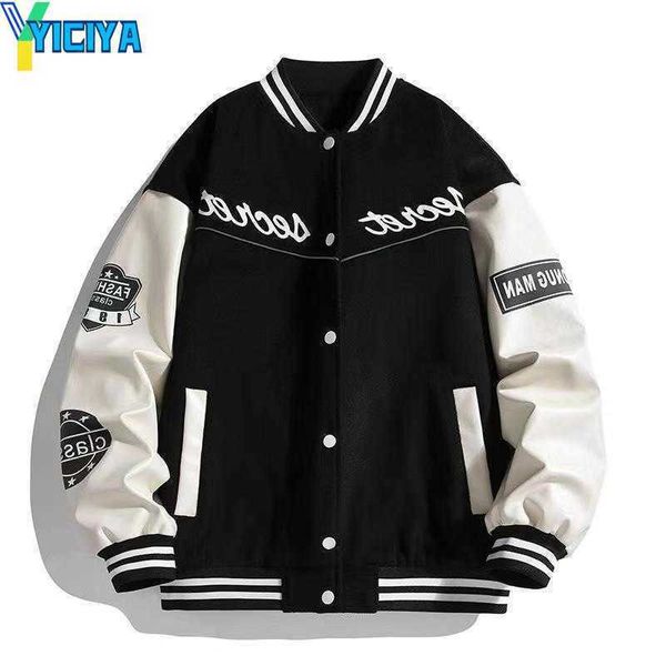 yiciya 2023 mens jackets spring mens bomber baseball jacket letter embroidery patchwork coat hip hop streetwear casual loose varsity jackets, Black;brown
yiciya 2023 mens jackets spring mens bomber baseball jacket letter embroidery patchwork coat hip hop streetwear casual loose varsity jackets, Black;brown