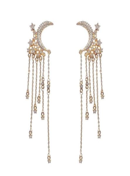 luxury star moon rhinestone tassel long earrings for women wedding party 2021 statement chic fashion jewlery whole gifts dangl4446395, Silver
luxury star moon rhinestone tassel long earrings for women wedding party 2021 statement chic fashion jewlery whole gifts dangl4446395, Silver