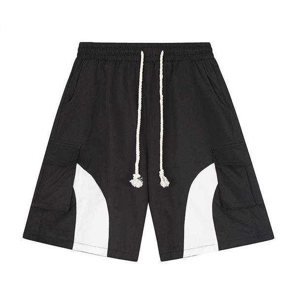 2023 summer new sports capris men's trendy loose versatile drawstring casual shorts, White;black
2023 summer new sports capris men's trendy loose versatile drawstring casual shorts, White;black