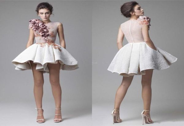 2018 new krikor jabotian lace prom dresses o neck cap sleeves ruched flowers white short mini evening party dresses with pockets4449135, Black
2018 new krikor jabotian lace prom dresses o neck cap sleeves ruched flowers white short mini evening party dresses with pockets4449135, Black