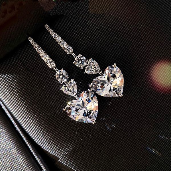 luxury 3ct moissanite white gold filled dangle earring heart jewelry lab dimaond party wedding drop earrings for women, Silver
luxury 3ct moissanite white gold filled dangle earring heart jewelry lab dimaond party wedding drop earrings for women, Silver