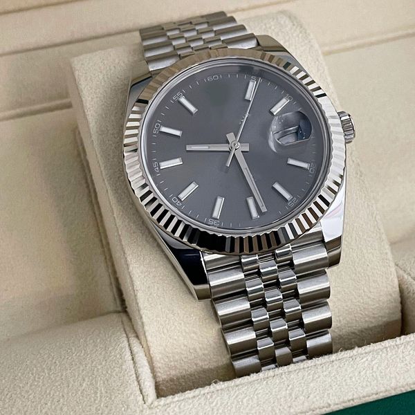 new watch strap luxury wristwatch 41mm slate dial stainless steel jubilee fluted bezel ref: 126334 movement automatic mens bracelet men', Slivery;brown
new watch strap luxury wristwatch 41mm slate dial stainless steel jubilee fluted bezel ref: 126334 movement automatic mens bracelet men', Slivery;brown