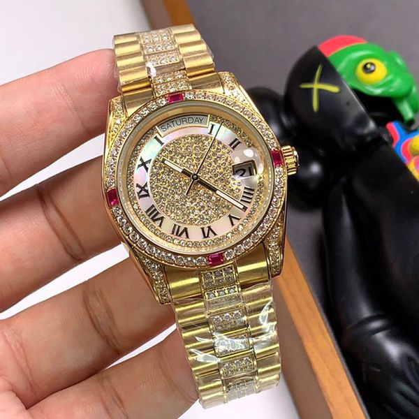 diamond watch automatic mechanical movement watches men 40mm wristwatch business stainless steel wristband montre de luxe gift for boyfriend, Slivery;brown
diamond watch automatic mechanical movement watches men 40mm wristwatch business stainless steel wristband montre de luxe gift for boyfriend, Slivery;brown