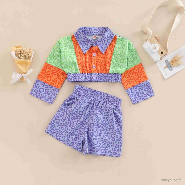 clothing sets kids girls fashion set leopard print long sleeve turn-down collar button-down shirt with elastic waist shorts, White
clothing sets kids girls fashion set leopard print long sleeve turn-down collar button-down shirt with elastic waist shorts, White