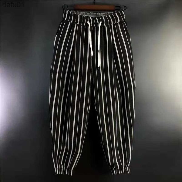 men's pants men clothing pantalones summer new striped haren pants loose casual pants men korean bundle foot pants streetwear trousers, Black
men's pants men clothing pantalones summer new striped haren pants loose casual pants men korean bundle foot pants streetwear trousers, Black
