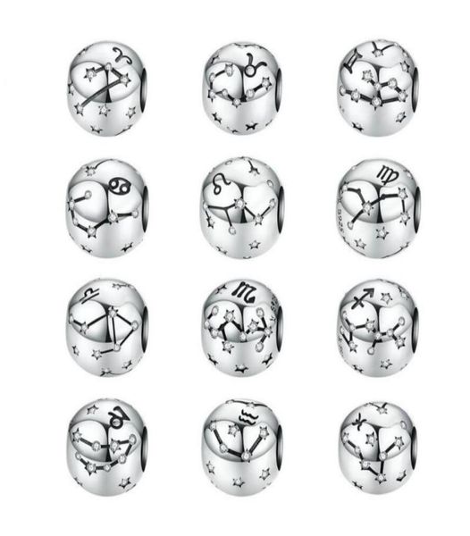 925 sterling silver beads for bracelets necklaces making zodiac signs european style diy beaded bracelet jewelry accessories2169097, Black
925 sterling silver beads for bracelets necklaces making zodiac signs european style diy beaded bracelet jewelry accessories2169097, Black