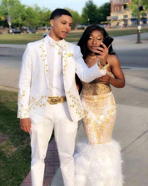 white mens suits with gold appliques slim fit tuxedo wedding piece coat pant designs mens formal wedding two piecesjacketpants7146492, Black;gray
white mens suits with gold appliques slim fit tuxedo wedding piece coat pant designs mens formal wedding two piecesjacketpants7146492, Black;gray