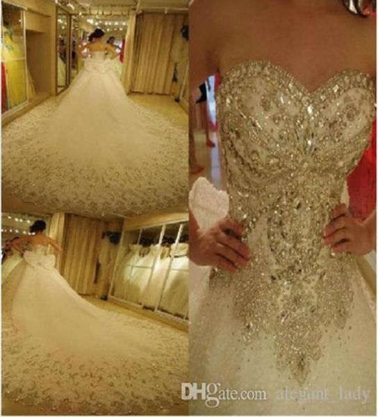 luxury bling ball gown wedding dresses cathedral royal train shiny crystal rhinestones stones sequins beading bridal gowns vestido5758550, White
luxury bling ball gown wedding dresses cathedral royal train shiny crystal rhinestones stones sequins beading bridal gowns vestido5758550, White