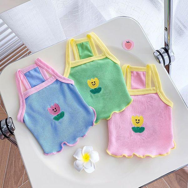 pet clothes summer dog shirt with flower embroidery puppy vest cute dog cat dress soft breathable for small to medium
pet clothes summer dog shirt with flower embroidery puppy vest cute dog cat dress soft breathable for small to medium