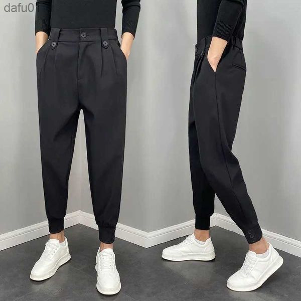 men's pants spring summer new men casual suit pants korean slim harem pants wild vintage loose solid fashion blazer trousers men's, Black
men's pants spring summer new men casual suit pants korean slim harem pants wild vintage loose solid fashion blazer trousers men's, Black