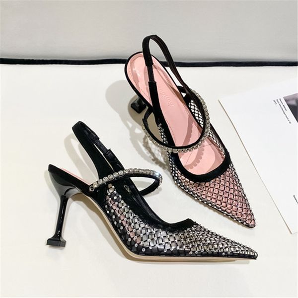 womens sandals summer 2023 full crystal high heels pointed toe women pumps mesh gladiator sandalias designer prom dress shoes, Black
womens sandals summer 2023 full crystal high heels pointed toe women pumps mesh gladiator sandalias designer prom dress shoes, Black
