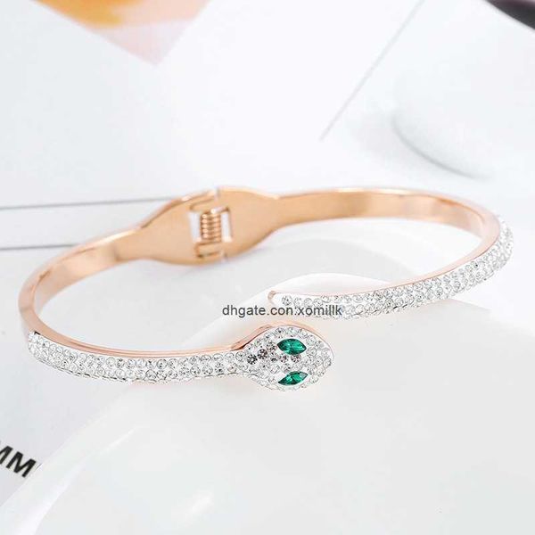 designer luxury belgary brand bracelet netred diamond rose gold simple full diamond snake shaped bracelet with openable titanium steel brace, Black
designer luxury belgary brand bracelet netred diamond rose gold simple full diamond snake shaped bracelet with openable titanium steel brace, Black