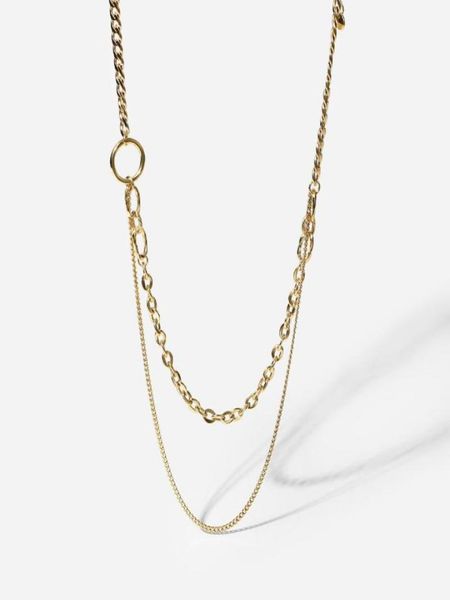 chains stainless steel 14k gold plated cuban chain ring stitching non tarnish jewelry multi layer choker necklace for women gift8209097, Silver
chains stainless steel 14k gold plated cuban chain ring stitching non tarnish jewelry multi layer choker necklace for women gift8209097, Silver