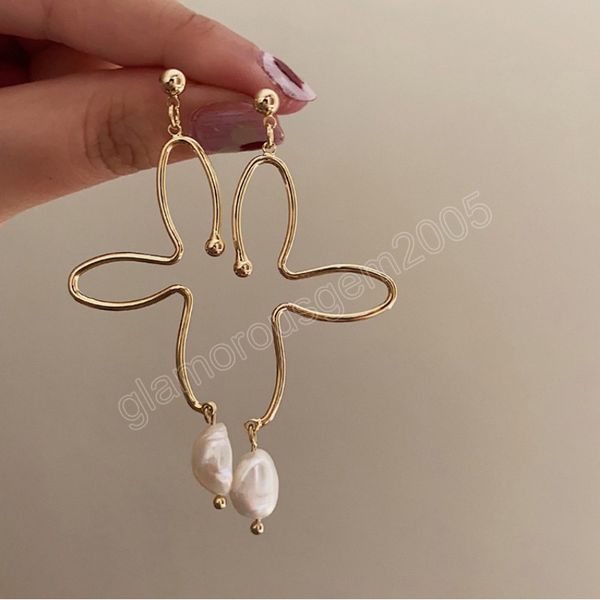 fashion jewelry 925 silver needle gemetric metal ntural pearl dangle earrings for women girl elegant temperament gift
fashion jewelry 925 silver needle gemetric metal ntural pearl dangle earrings for women girl elegant temperament gift