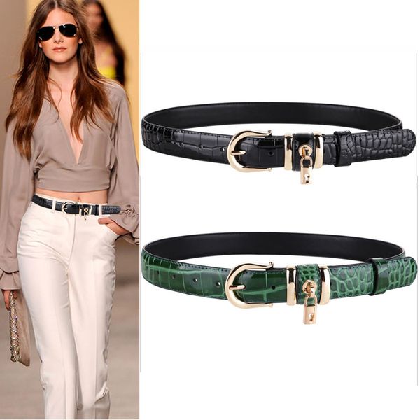 leather crocodile woman belt fashion accessories cute lock pendant leather belt for woman girls adjustable pin buckle 100cm 39 inch 3.3 ft b, Black;brown
leather crocodile woman belt fashion accessories cute lock pendant leather belt for woman girls adjustable pin buckle 100cm 39 inch 3.3 ft b, Black;brown