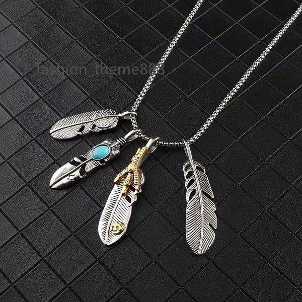 personality pendant long feather necklace hip-hop street style titanium steel sweater chain, Silver
personality pendant long feather necklace hip-hop street style titanium steel sweater chain, Silver