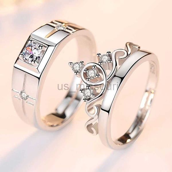 band rings luxury aaa zircon couple paired rings for women men flower crown proposal promise adjustable rings wedding anniversary jewelry j2, Silver
band rings luxury aaa zircon couple paired rings for women men flower crown proposal promise adjustable rings wedding anniversary jewelry j2, Silver